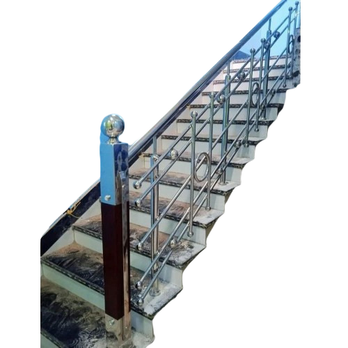 Silver Steel Staircase Railing - Feature: Easily Assembled