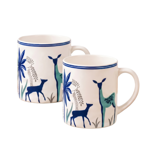 Blue Deer Handmade Khurja Ceramic Coffee Mug 330 Ml - Ceramic Type: Stoneware