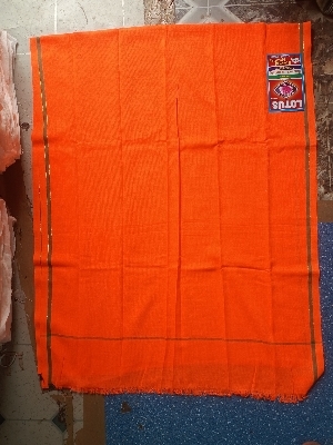 Saffron Bhagwa Cotton Gamcha - Feature: Compressed