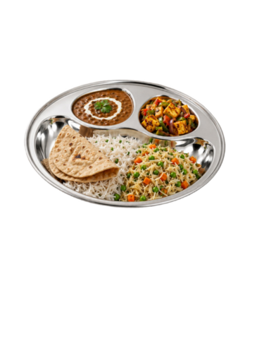 Nyra Stainless Steel Partition Plate - 6 Pcs - Color: Silver