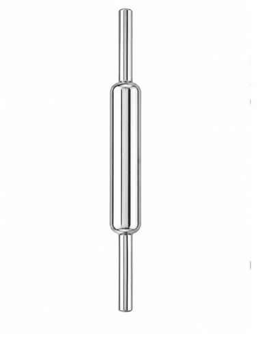 Stainless Steel Chapati Roller Pin - Color: Silver