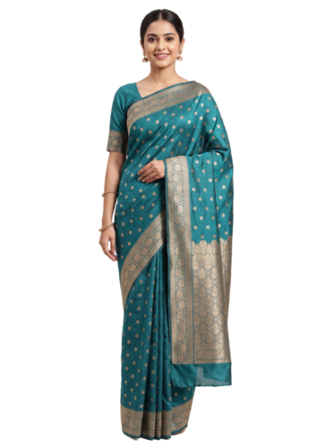 Art Silk Banarasi Saree With Antique Zari Butti For Festival And Evening Wear Wholesale - Color: Multiple
