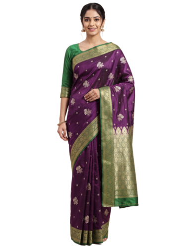 Soft Satin Saree With Dual Tone Zari Butta For Wedding And Reception Wear Wholesale - Color: Multiple Colors Available