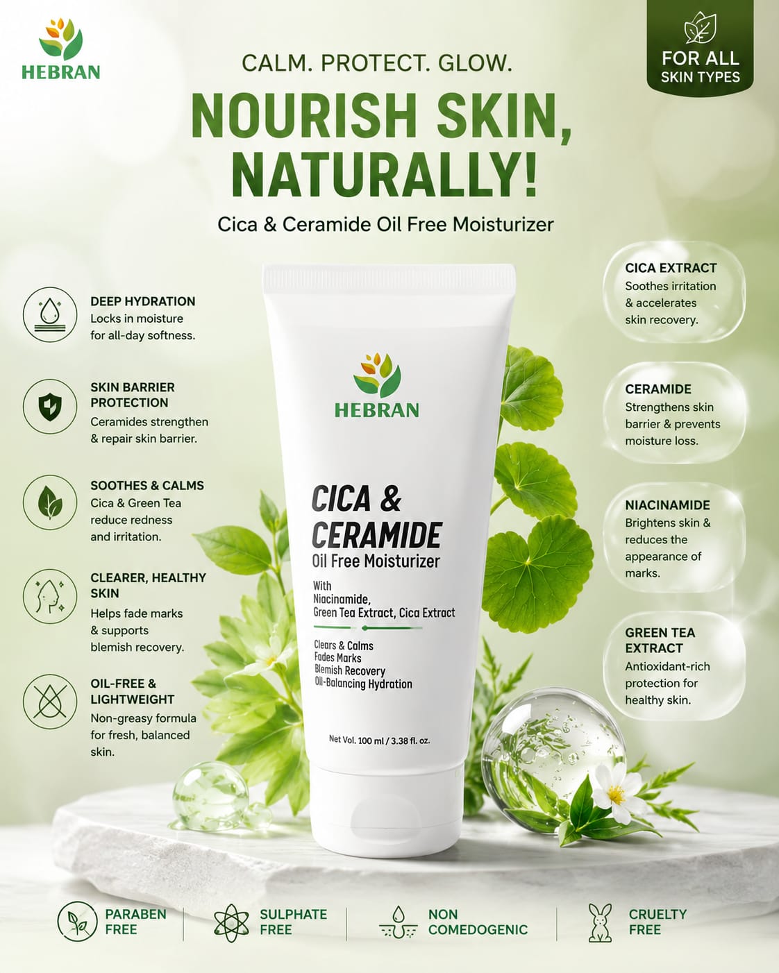 Ceramide & Vit C Sun Screen Cream - Color: White