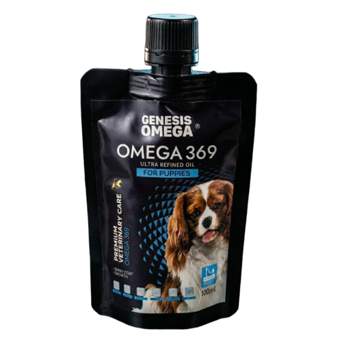 Genesisomega Fish3Oil Chicken Flavour Omega 369 For Puppy 100 Ml - Use: Supports Brain & Eye Development
Boosts Natural Immunity
Promotes Healthy Skin & A Shiny Coat
Strengthens Bones & Joints
Improves Digestion & Nutrient Absorption
Enhances Energy