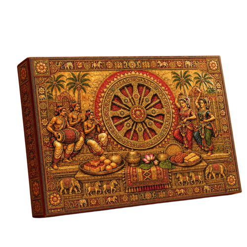 Konark 500G Matte Lamination Empty Sweet Box With Golden Tray - Length: 205 Millimeter (Mm)
