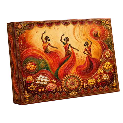 Sohala 500G Matte Lamination Empty Sweet Box With Golden Tray - Length: 205 Millimeter (Mm)