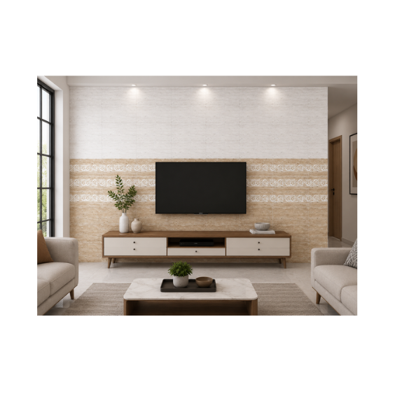 12 X 18 Inch Ceramic Wall Tiles 11070 Series - Color: Cream
