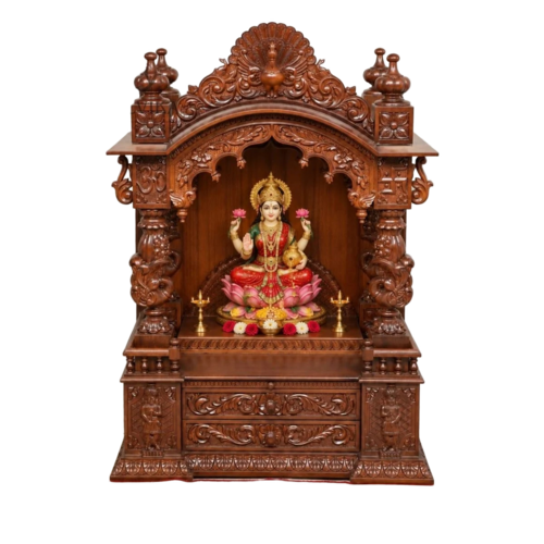 Teak Wood Handcrafted Temple Mandir For Home