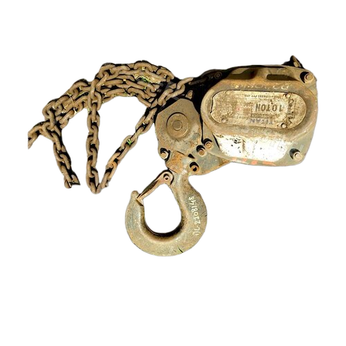Used Chain Pulley Block 10 Ton Titan Extra Strong With Load Chain - Application: Cranes