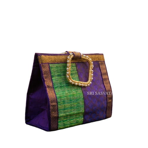 Korai Brocade Bag with Bangle Handle