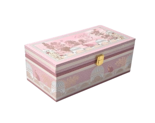 Mdf Royal Pink 2 Jar Gift Box - Shape: Rectangular