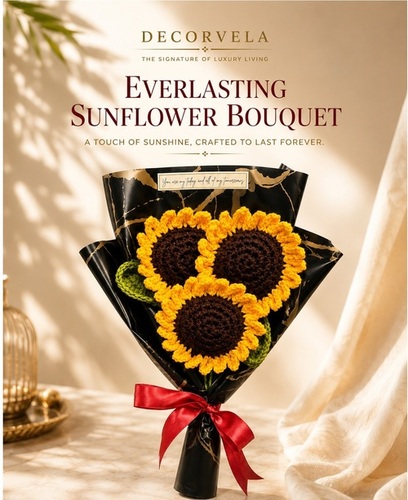 Everlasting Sunflower Bouquet - Color: White