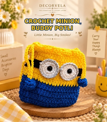 Crochet Minion Buddy Potli - Color: Yellow