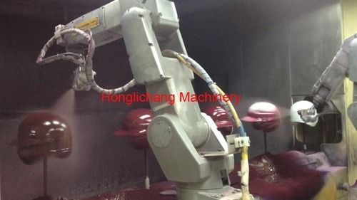 Computerized Robot PU Lacquer Automatic Painting Line for Plastic Helmet