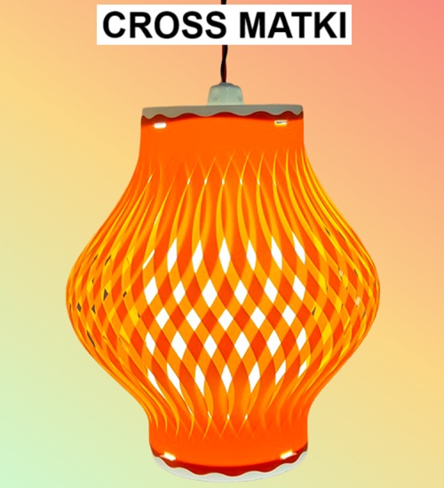 Cross Matki Shape Kandil Hanging Chandeliers - Color: Plastic