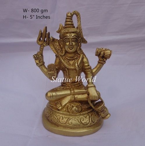 Easy To Clean Brass Lord Shiva Statue