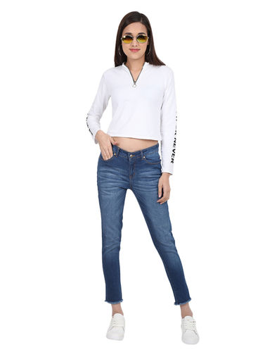 Blue Spex Jet Denim Jeans For Ladies