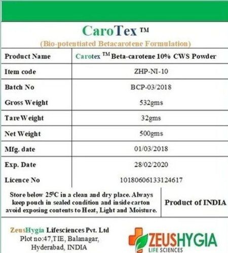 Beta-Carotene Powder 10% CWS