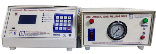 Microprocessor Based Automatic Bomb Calorimeter - Stainless Steel, 35 kg, 800 Cal/gm to 10000 Cal/gm Range | Fully Automatic with Auto Gas Filling, Digital Display, Precision Heat Release Measurement
