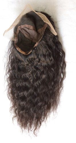 100% Raw Temple Hair Curly Front Lace Curly Wig