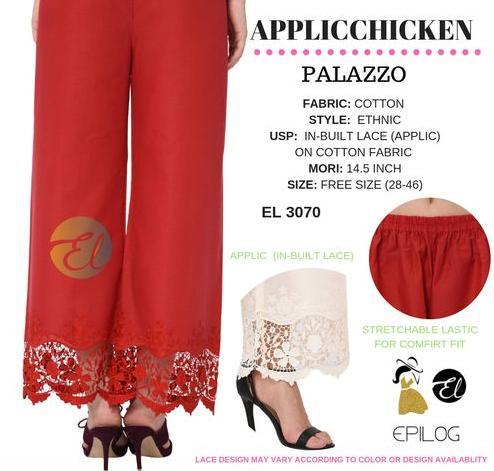 Printed Ladies Chicken Palazzos, Waist Size: FREE SIZE at Rs 225 in  Ahmedabad