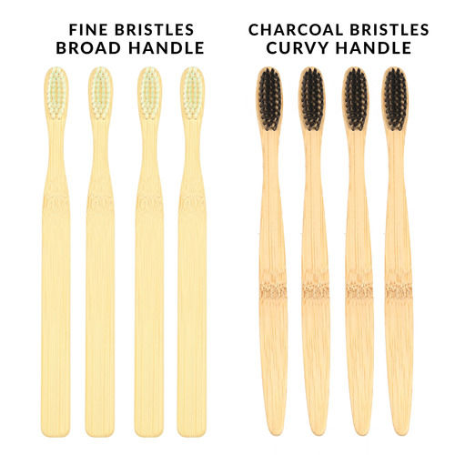 Black Natural Eco Friendly Bamboo Toothbrush