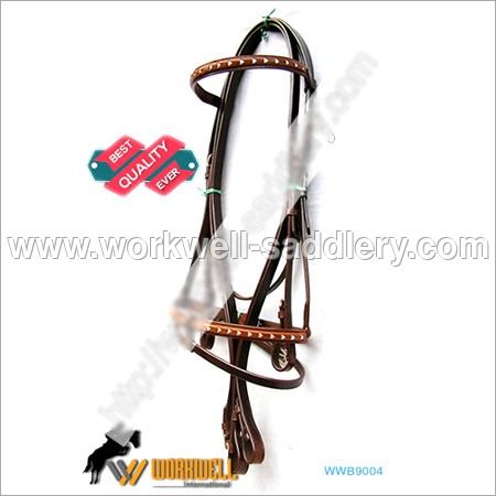 Silver Bead Show Snaffle Bridle
