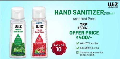 Hand Sanitizer Assorted Pack (Pack Of 10 X 100 Ml) Application: Hospitals