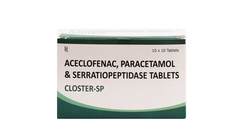 Generic Drugs Aceclofenac Paracetamol Serratiopeptidase Tablet