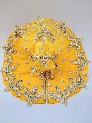 Laddu Gopal Ji Yellow Heavy Dress