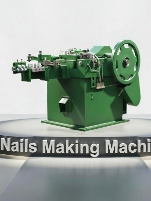 Wire Nail Making Machine - Premium Quality Steel Wire, 1315x1120x1130 mm Size, Green Color, 1-Year Warranty, 1350 kg Nett Weight, Inlet 2 mm, Outlet 4 mm, Max 250 Nails/min