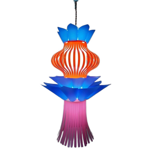 Lotus Matki Diwali Kandil Decorative Lamp - Color: Multicolor