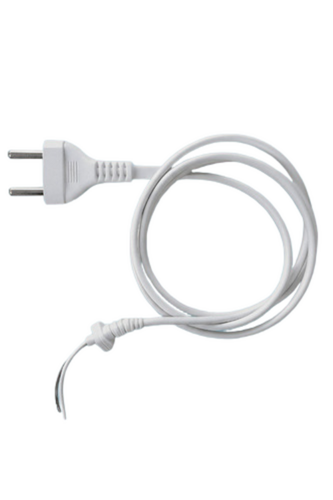 2 Pin Power Cord - High-Quality PVC Material | Easy to Use Long-Lasting Durability Heat Resistant Versatile White Design