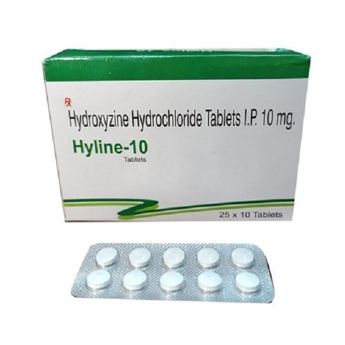 Hydroxyzine Hydrochloride Tablets - 625 Strips Per Pack | Highly Effective Against Itching Allergies, Prescription Required, Cool and Dry Storage Instructions