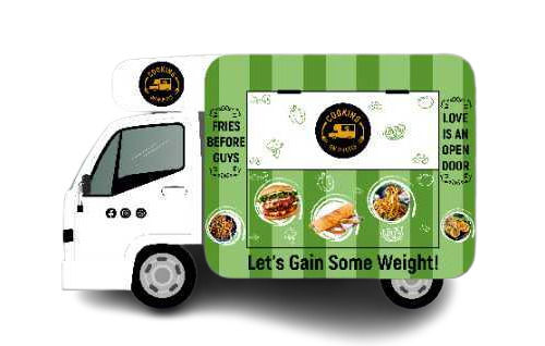 White Mobile Food Van With 4 Wheels And Sturdy Body For Catering Food