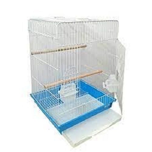 Powerful, Strong and Durable Sky Blue White Color Cage For Budgerigar And Other Pet Birds 