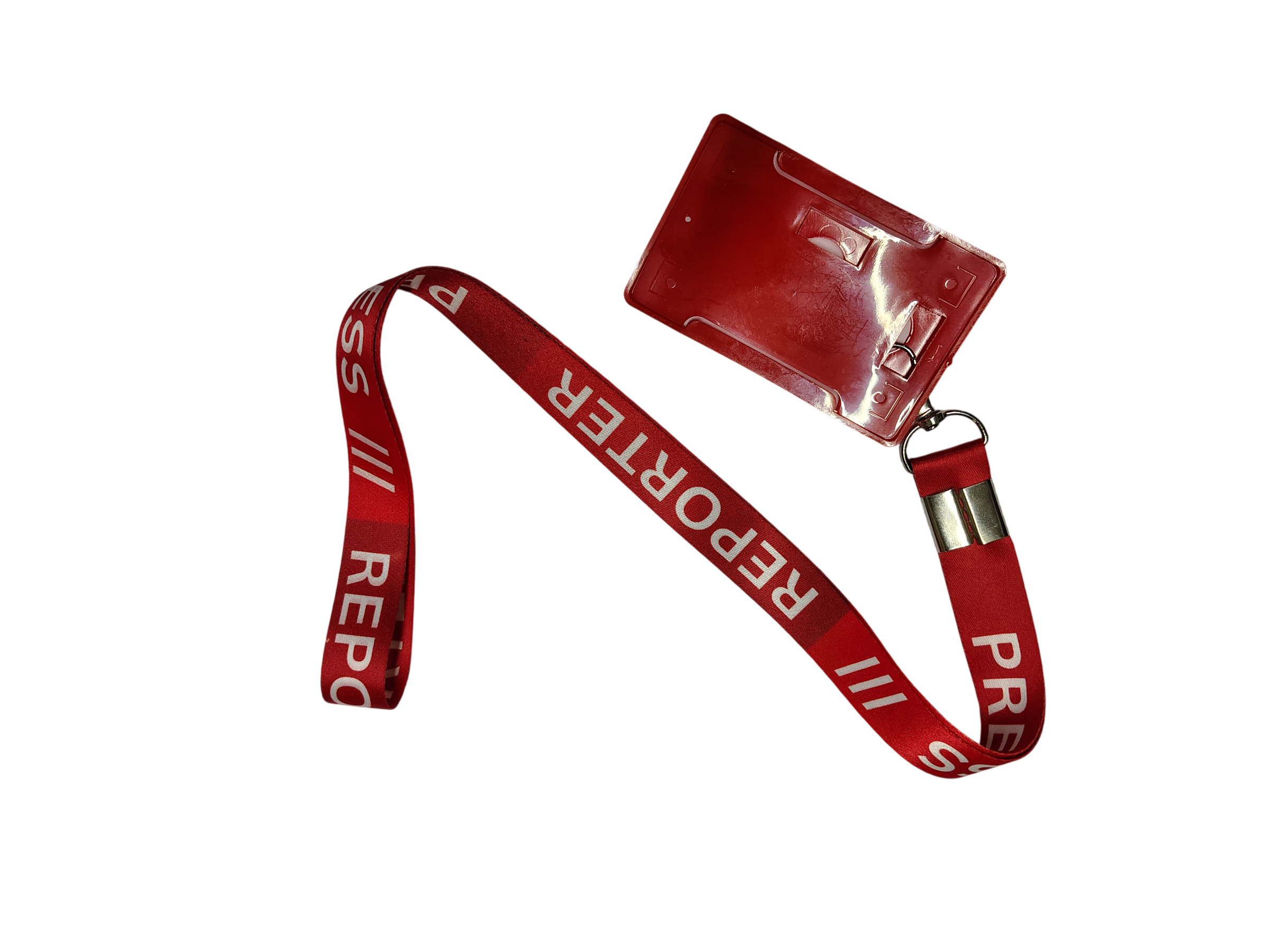 Silk Lanyard Ribbon Tag With Holder - Color: Black