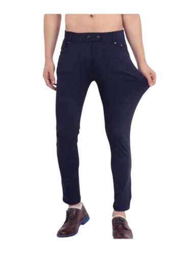 पुरुषों के लिए रेगुलर फिट और एंटी रिंकल फोर पॉकेट प्लेन पॉलिएस्टर ट्राउज़र