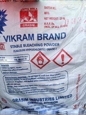 Stable Bleaching Powder - 25 Kg Water Soluble Industrial Grade Disinfectant, Odorless Organic Chemical for Room Temperature Storage