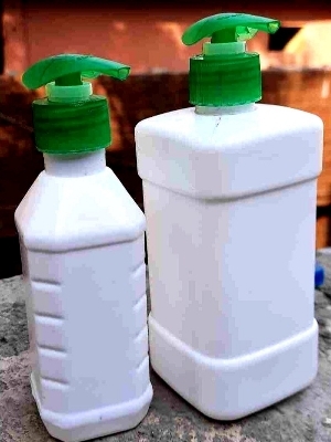 Empty Transparent HDPE Plastic Bottle - Light-weight Design for Liquid and GEL Storage, Round Shape