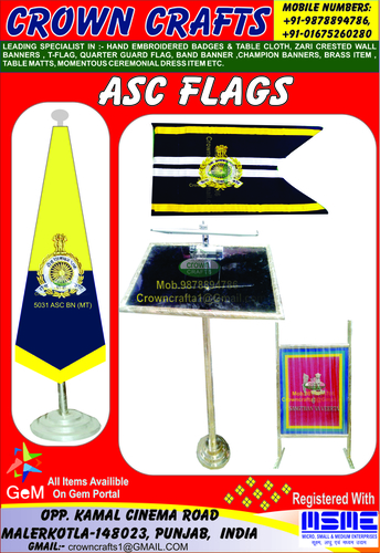 Embroidery ASC Flags with Seamless Finish