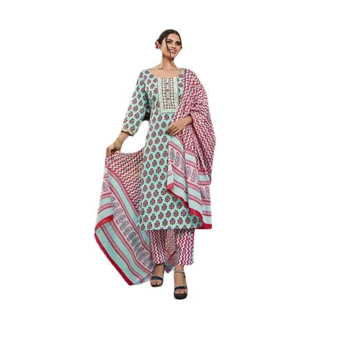 Women Designer Printed Kurti Pant And Duptta