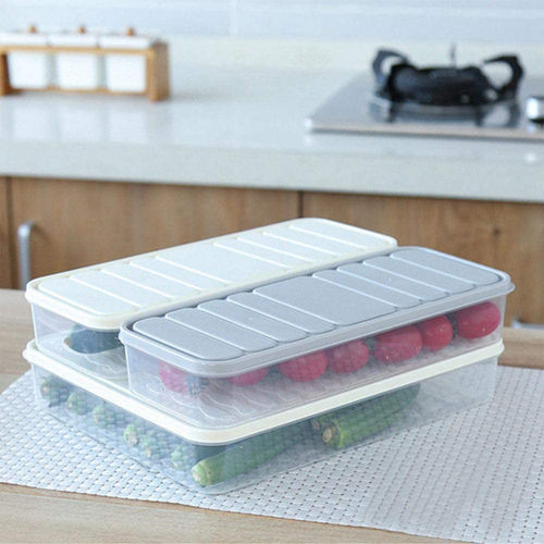 Transparent Plastic Fridge Storage Container - 2500ml Rectangular Design | Eco-Friendly, Stackable, Lightweight, Easy to Clean, Nontoxic