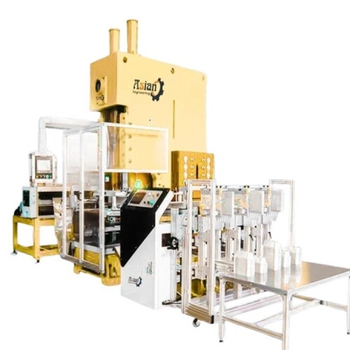 Aluminium Foil Container Making Machine 30 Hp - Color: White And Blue