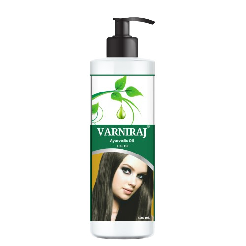 Varniraj Ayurvedic Hair Oil (500 Ml) - Color: Green