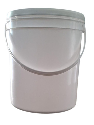 4 Liter White Polypropylene Container - Shape: Round