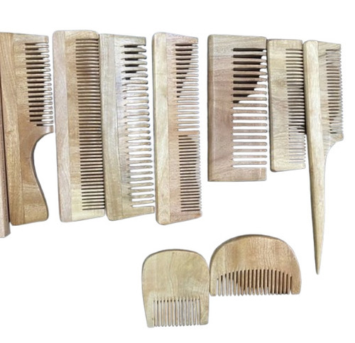 Neem Wood Comb - Color: Brown