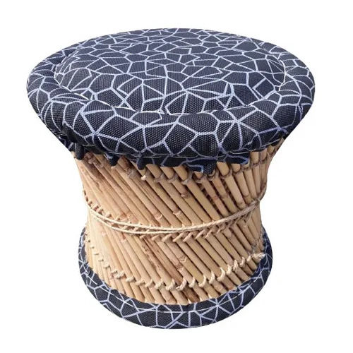 Stacking Puffed Bamboo Stool & Ottoman  - Application: Indoor/Outdoor