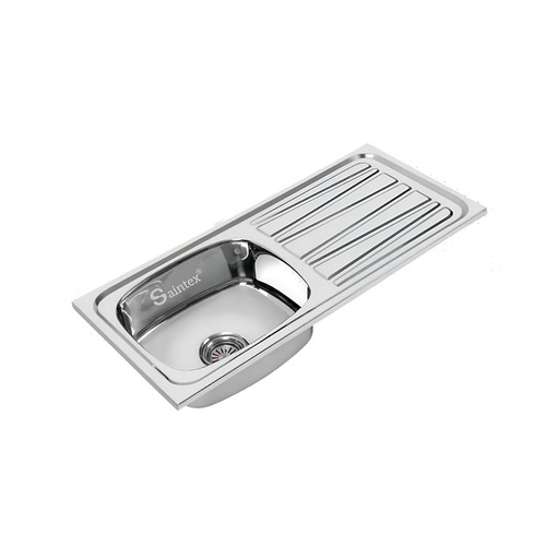 Single Bowl With Drain Board Sink - Material: Stainless Steel